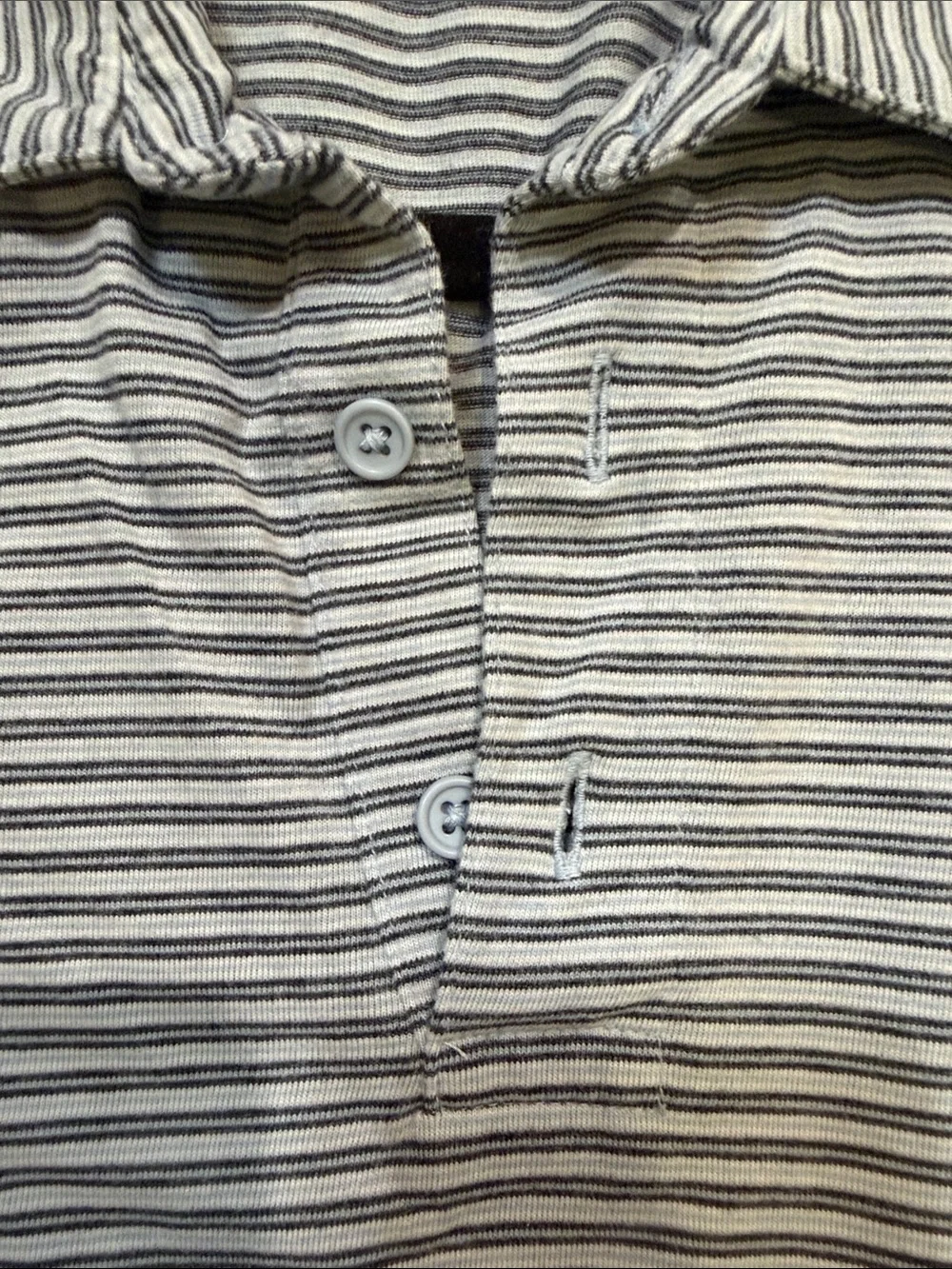 Men's Light blue Striped Polo Shirt - Picture 4 of 5